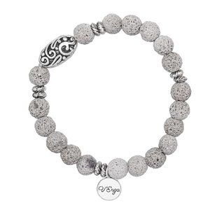 V'Enza Essential Oil Grey silver Bracelet